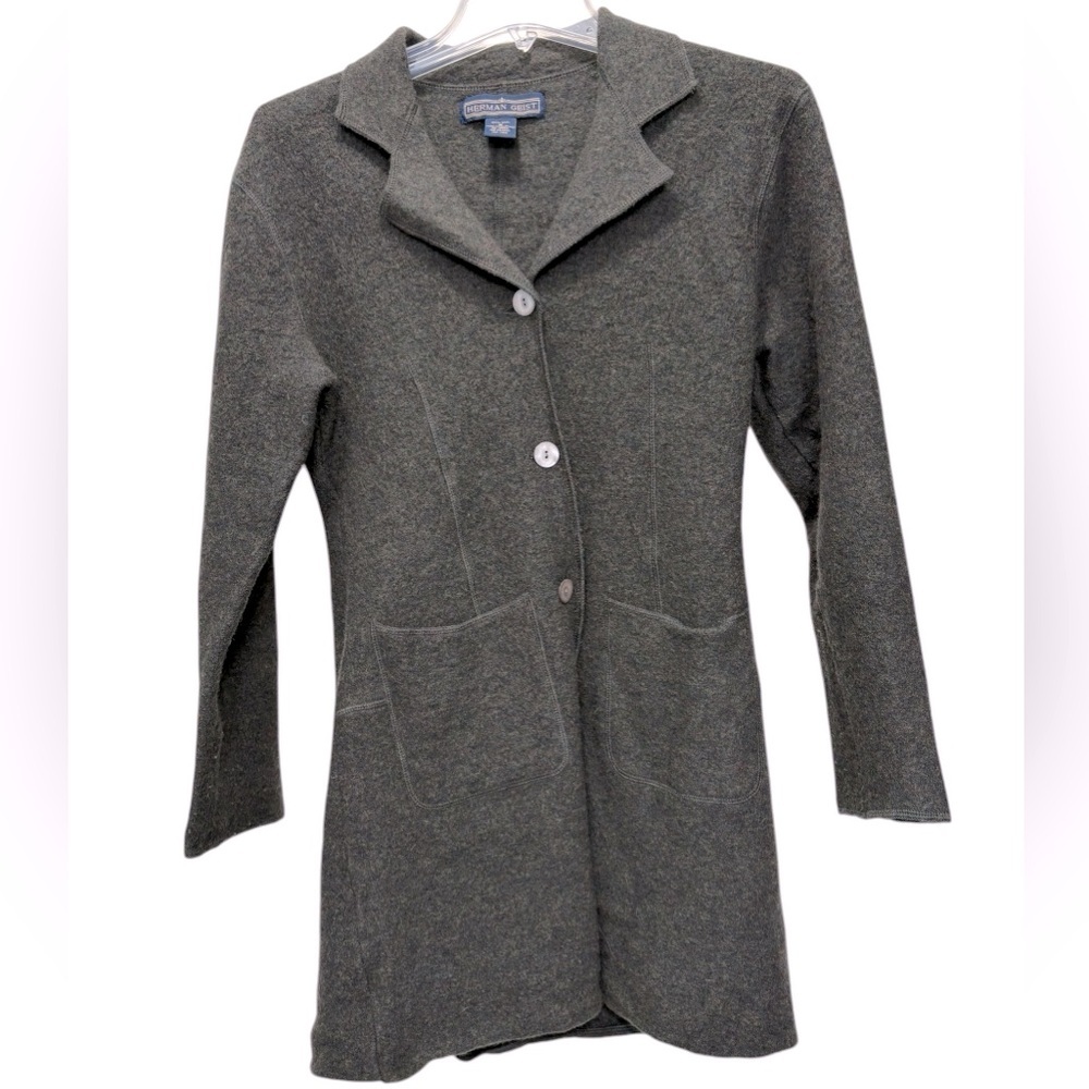 SOLD
🌟 Herman Geist 100% Wool 
2for$65
Sweater Cardigan Gray Sz M cottage jacket